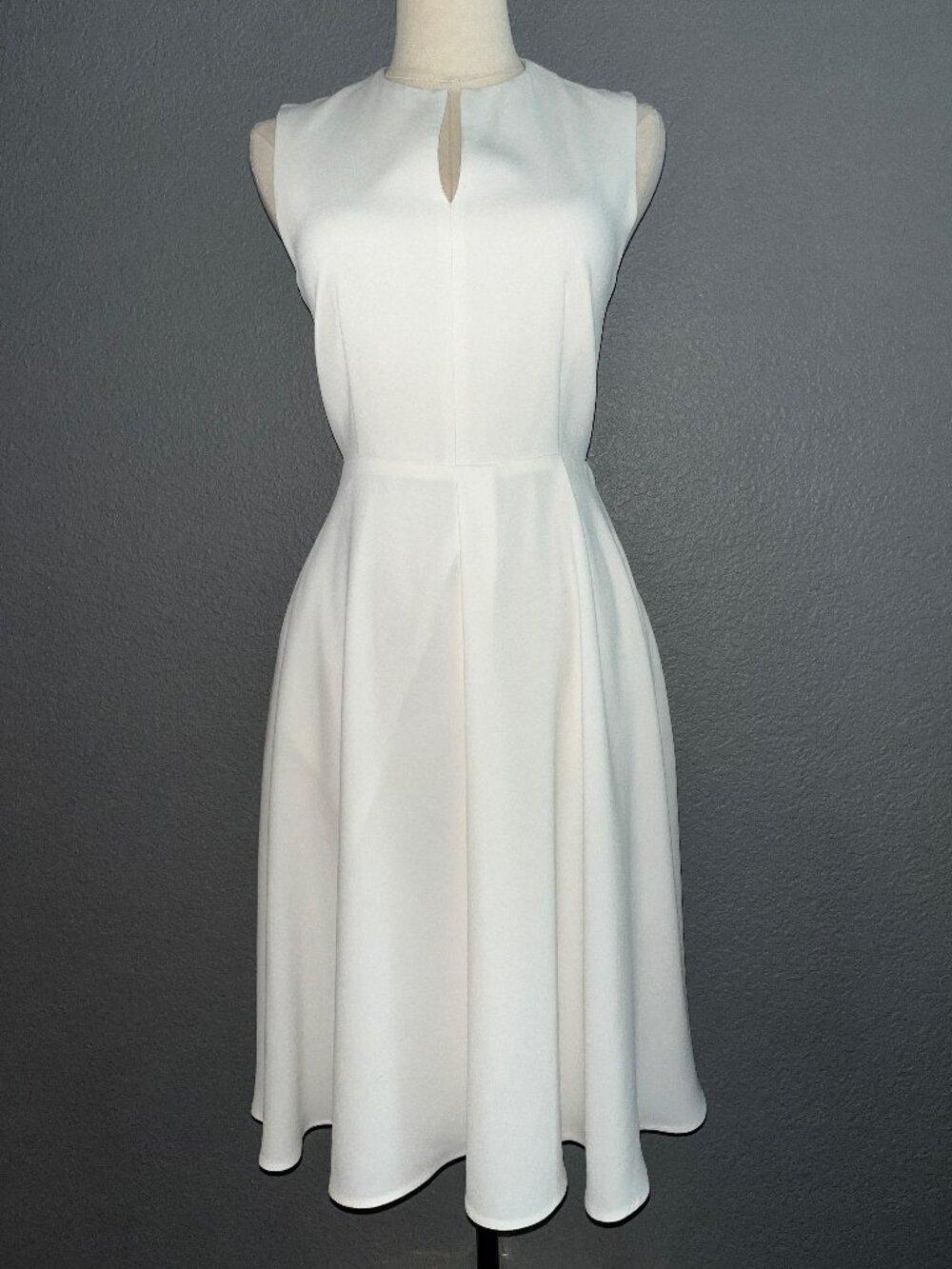 Burberry London White Satin-Back Crepe Dress ASO British Royal Princess Eugenie
